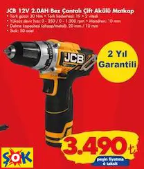 JCB 12V 2.0AH BEZ ÇANTALI ÇİFT AKÜLÜ MATKAP JCB 12V 2.0AH BEZ ÇANTALI ÇİFT AKÜLÜ MATKAP